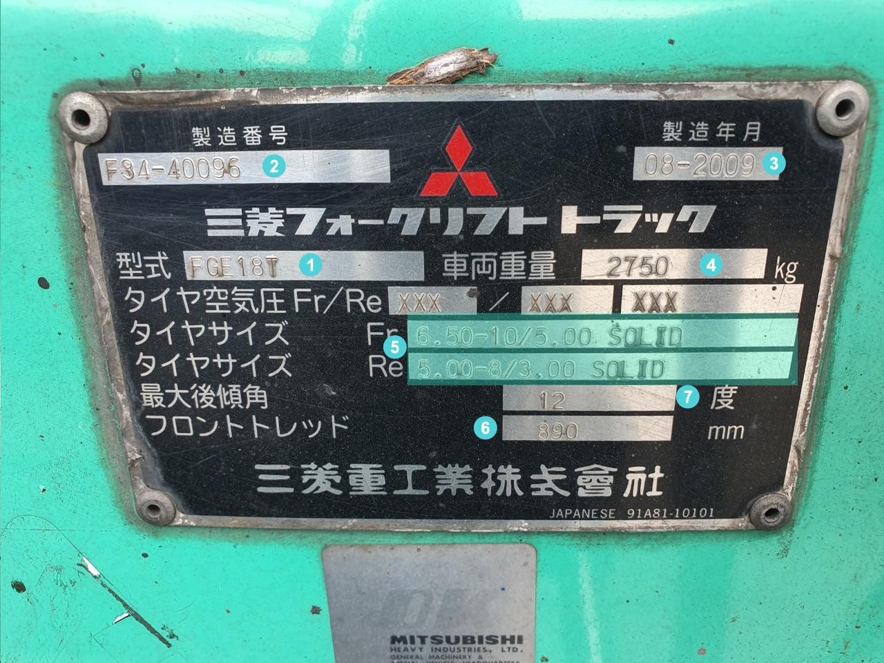 Cách coi thông số xe nâng hàng Mitsubishi