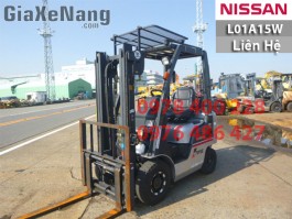 Xe nâng xăng gas NISSAN L01A15W-004605 -...